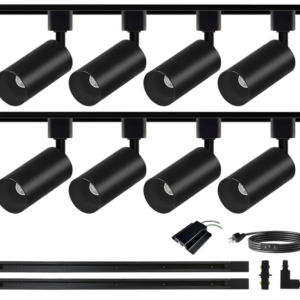 Black GU10 LED Track Lighting Kit, 8PCS