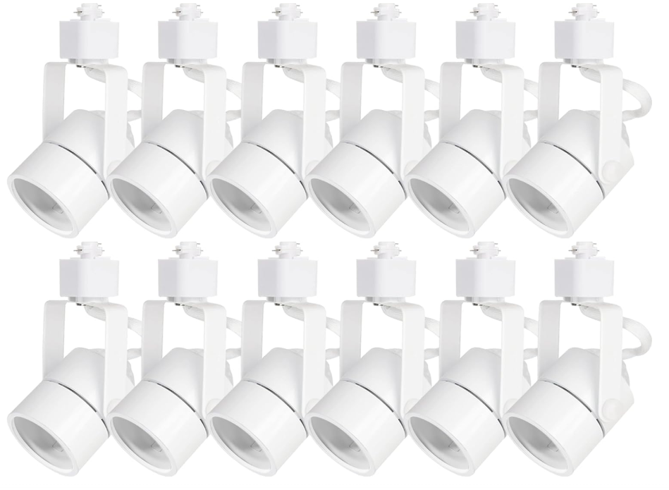 GU10 LED Track Lights, 120V White 12-Pack Track Light Heads, No Bulb