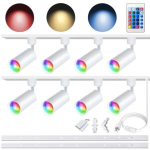 8 Packs GU10 RGB Track Lighting Kit Color Changing
